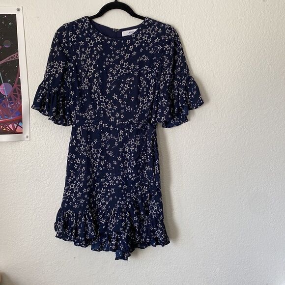 Likely Delilah Star Pattern Blue Wrap Romper - Picture 5 of 10